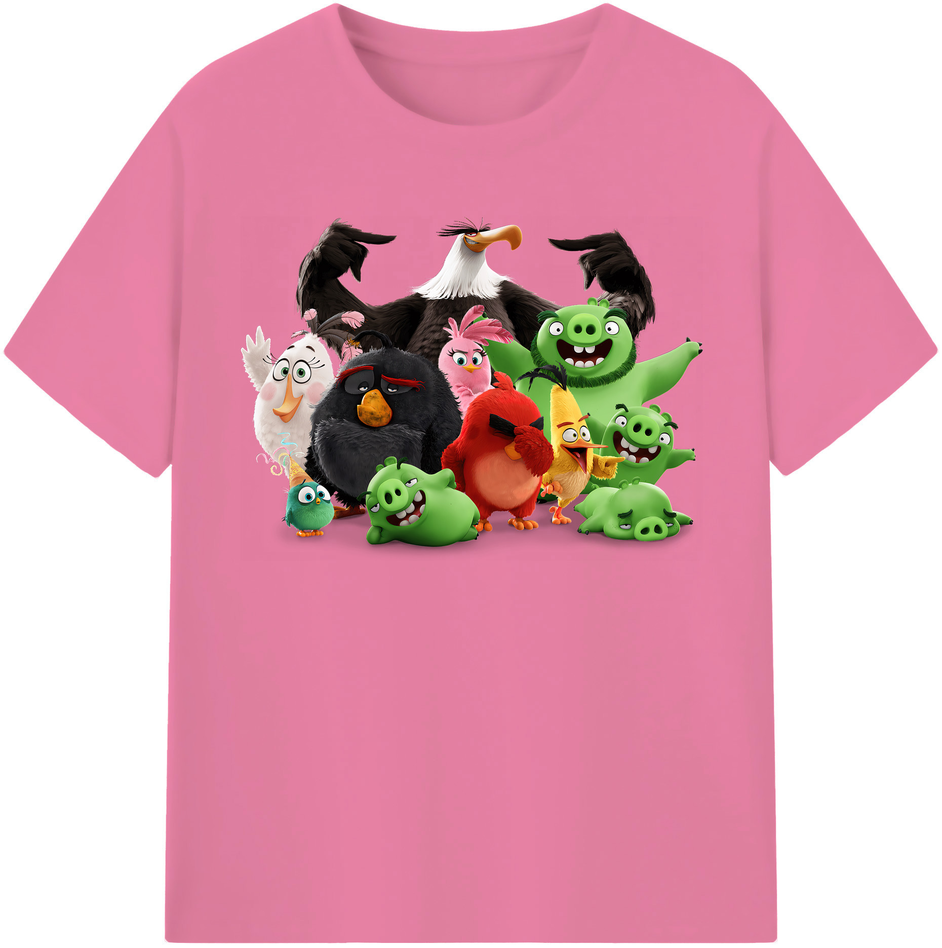 （画像用） Angry Birds アングリーバード 綿100％半袖Tシャツ（フロントプリント）